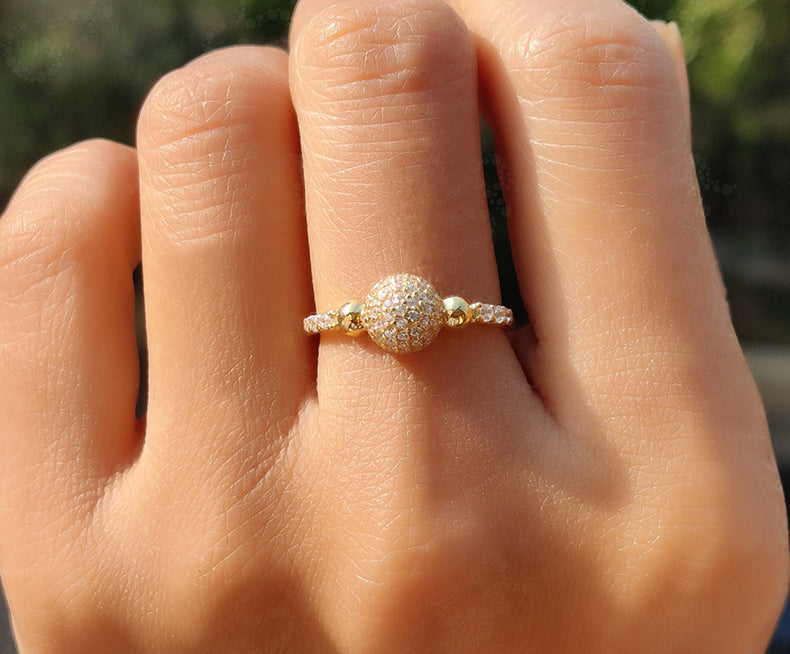 Cluster Moissanite Ring: A Beautiful Silver and Gold Stackable Ring for Anniversary, Modern Jewelry with Dainty Minimalist Charm – Perfect for Women