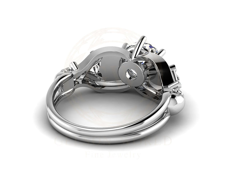 1.05 Ct Unique Skull Moissanite Engagement Ring, Gothic Wedding ring, unique skull women ring, Bridal Handmade Jewelry, Sterling Silver