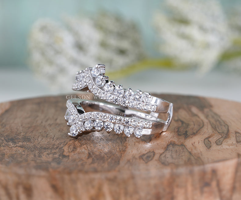 Vintage Enhancer Wedding Ring Band, wrap Guard Band