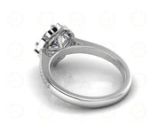 1.55 Ct Cushion Cut Halo Engagement Ring, Vintage Style, Sterling Silver, Simulated Diamond, Wedding Ring For Women, Gift For Her