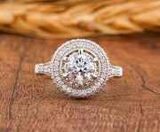 1930s Vintage Art Deco Moissanite Engagement Ring