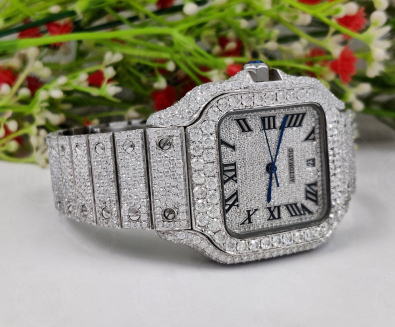 Buss Down VVS Moissanite Diamond Fully Automatic Luxury Watch iced out Hip Hop watches - Gelson World - Premium Silver and Gold Jewelry for USA Shoppers