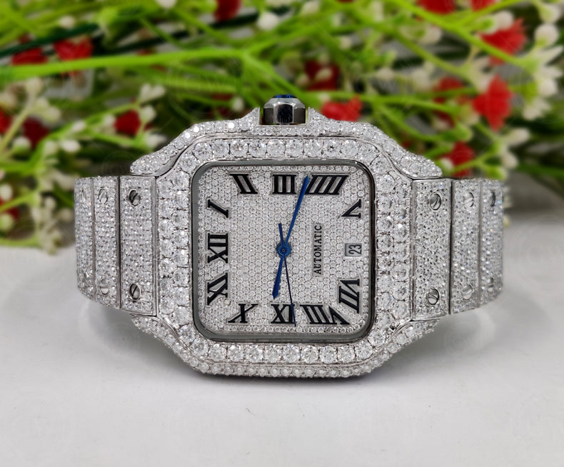 Buss Down VVS Moissanite Diamond Fully Automatic Luxury Watch iced out Hip Hop watches - Gelson World - Premium Silver and Gold Jewelry for USA Shoppers