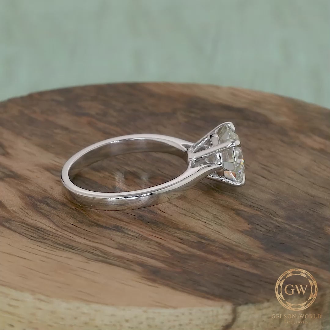 Sterling Silver Gold Plated, Wedding Ring For Her, Proposal Ring Media 2 of 8