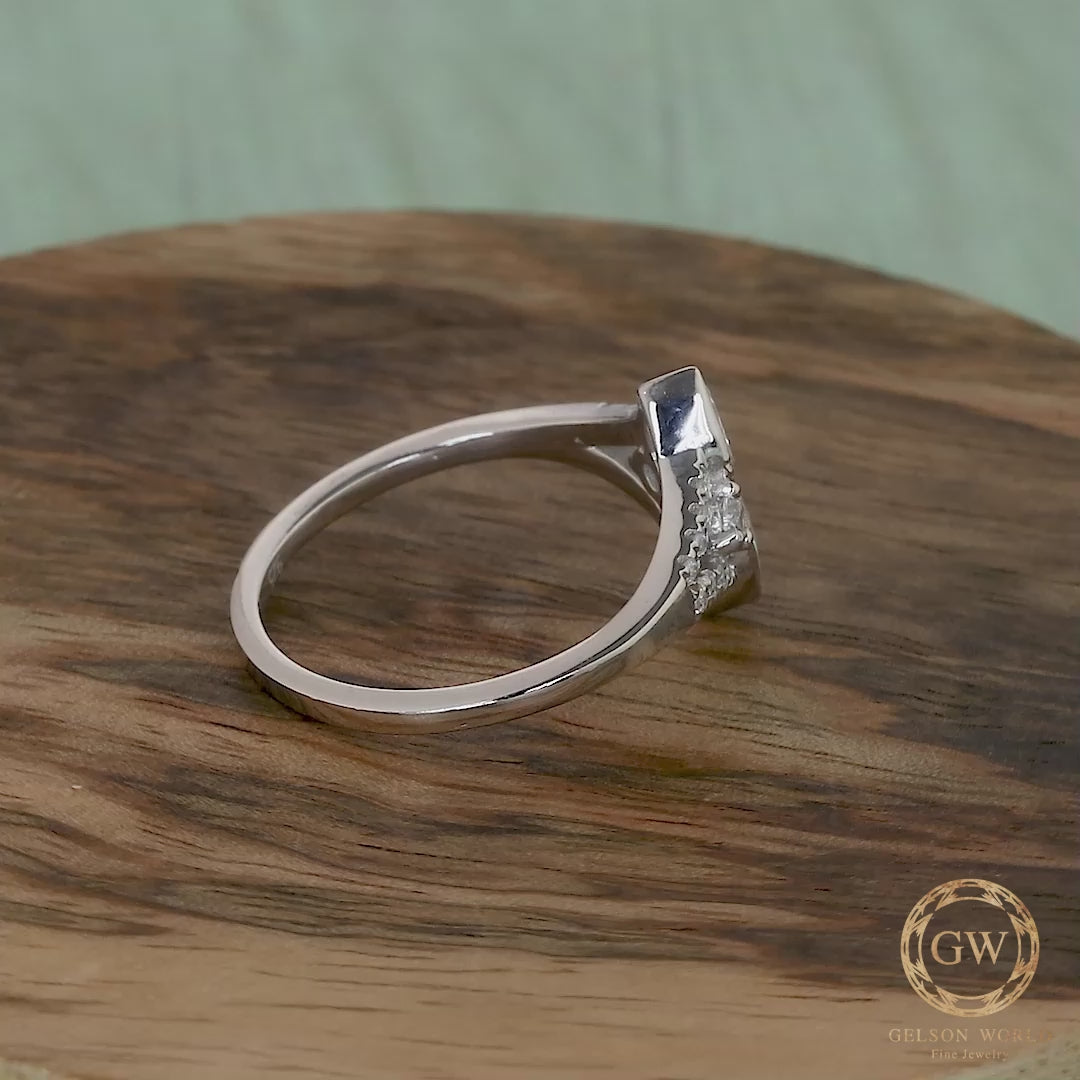 Double Pear Shaped Moissanite Ring, Unique Teardrop Engagement Ring, Split Shank Ring, Promise Rings For Women, Inspired By Tear Of Two Eye