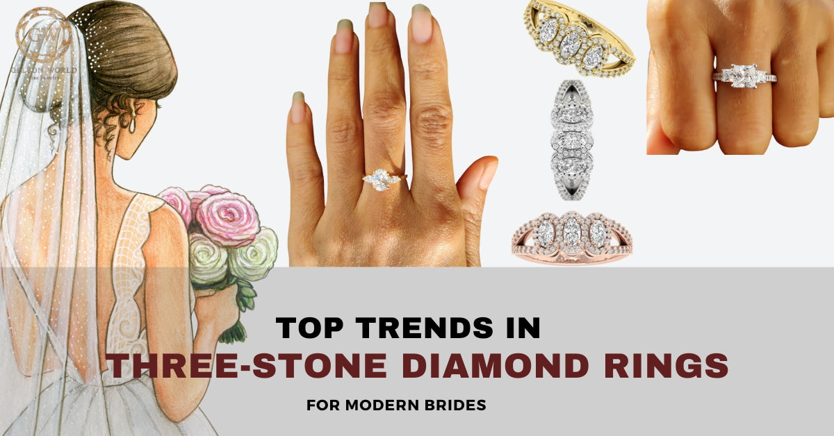 Three-Stone Diamond Rings for Modern Brides