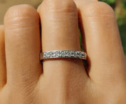 Radiant Moments: Round Moissanite Stackable Wedding Rings for Your Special Day