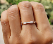 Twisting Elegance: Full Eternity Criss Cross Moissanite Wedding Band for Women, a Symbolic Promise and Anniversary Ring