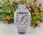 Moissanite Diamond iced out Luxury watches, Fully Automatic Hip Hop Buss Down Watch