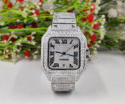 Buss Down VVS Moissanite Diamond Fully Automatic Luxury Watch iced out Hip Hop watches