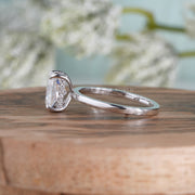 Promise Rings For Women, Colorless Moissanite Ring