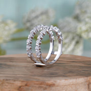 Round Moissanite Bubble Ring enhancers, Ring Jacket