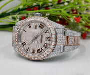 Iced Out Fully VVV Moissanite Diamond Luxury Watch, Hip Hop Buss Down Watch