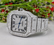 Buss Down VVS Moissanite Diamond Fully Automatic Luxury Watch iced out Hip Hop watches