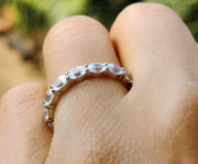 Timeless Elegance: Moissanite Oval Full Eternity Wedding Band for Women