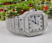 Moissanite Diamond iced out Luxury watches, Fully Automatic Hip Hop Buss Down Watch