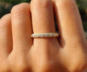 Eternal Twists: Vintage Silver and Gold Moissanite Cable Band Ring Set