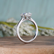 Old European Cut Moissanite Solitaire Engagement Ring