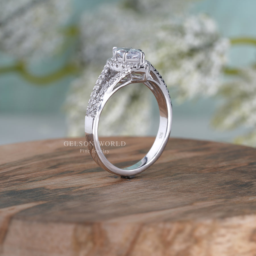 Split Shank Ring, Classic Wedding Ring, Gold & Silver Promise Rings Women