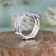 Moissanite Ring Enhancer Square, Engagement Ring Jacket, Baguette Ring Enhancer And Wrap