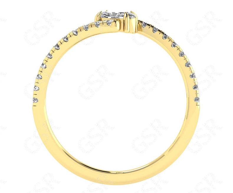 Timeless Elegance: Oval Moissanite Ring in Silver and Gold – The Perfect Cross Over Stacking Ring for a Minimalist and Dainty Women's Engagement Ring