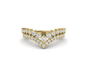 Matching Chevron Stackable Wedding Ring