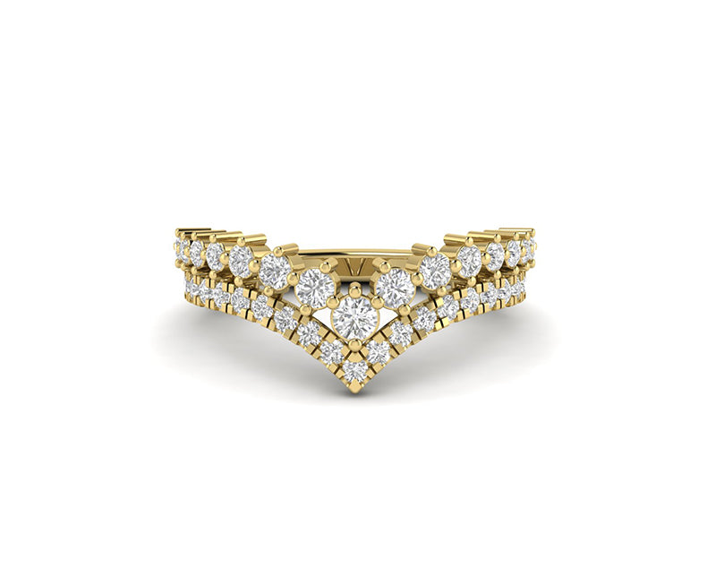 Matching Chevron Stackable Wedding Ring