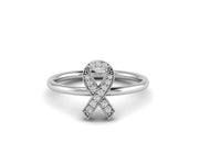 Survivor's Hope Ribbon Ring: A Symbol of Courage and Strength in Moissanite Jewelry
