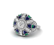 Gemstone Royal vintage Engagement Ring