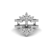 Starburst Solitaire Enhancer , Moissanite Ring Enhancer, Silver Ring Enhancers and Wraps, Moissanite Ring Enhancer, Enhancer Wedding Band
