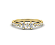 Timeless Elegance: Silver and Gold Dainty Stacking Ring, the Perfect Stackable Wedding Ring with Moissanite Sparkle, a Minimalist Promise of Love and a Beautiful Gift for Her