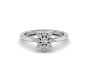 Radiant Sunburst Moissanite Ring in 14k Gold - Nature-Inspired Women's Wedding Band, Promise, and Anniversary Ring