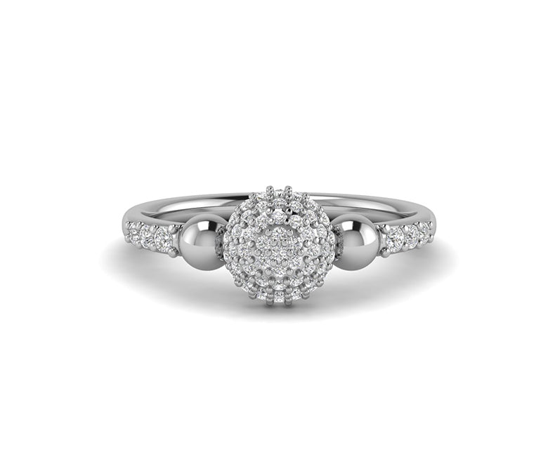 Cluster Moissanite Ring: A Beautiful Silver and Gold Stackable Ring for Anniversary, Modern Jewelry with Dainty Minimalist Charm – Perfect for Women
