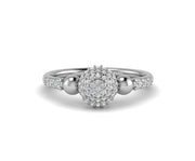 Cluster Moissanite Ring: A Beautiful Silver and Gold Stackable Ring for Anniversary, Modern Jewelry with Dainty Minimalist Charm – Perfect for Women