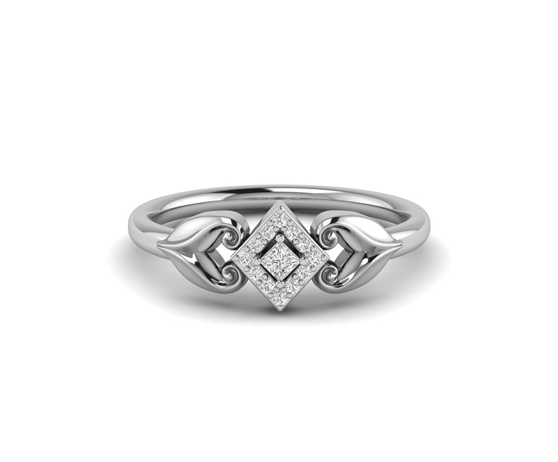 Timeless Charm: Vintage Art Deco Moissanite Stackable Ring in Silver and Solid Gold - A Dainty Minimalist Promise for Women