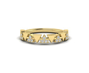 A Striking Geometric Triangle Shape Stackable Ring