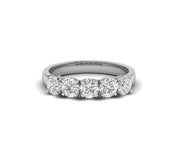 Round Cut 5 Stone Anniversary Ring