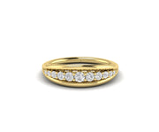 Graduated Round Moissanite Anniversary Ring