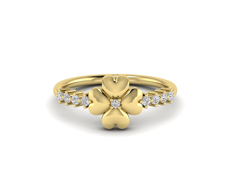 Nature-Inspired Floral Moissanite Ring