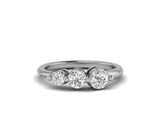 Whimsical mouse head moissanite stacking ring with playful sparkle. A cute and unique band perfect for stacking or everyday wear.