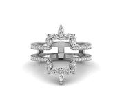 Silver and Gold Moissanite Ring Enhancer