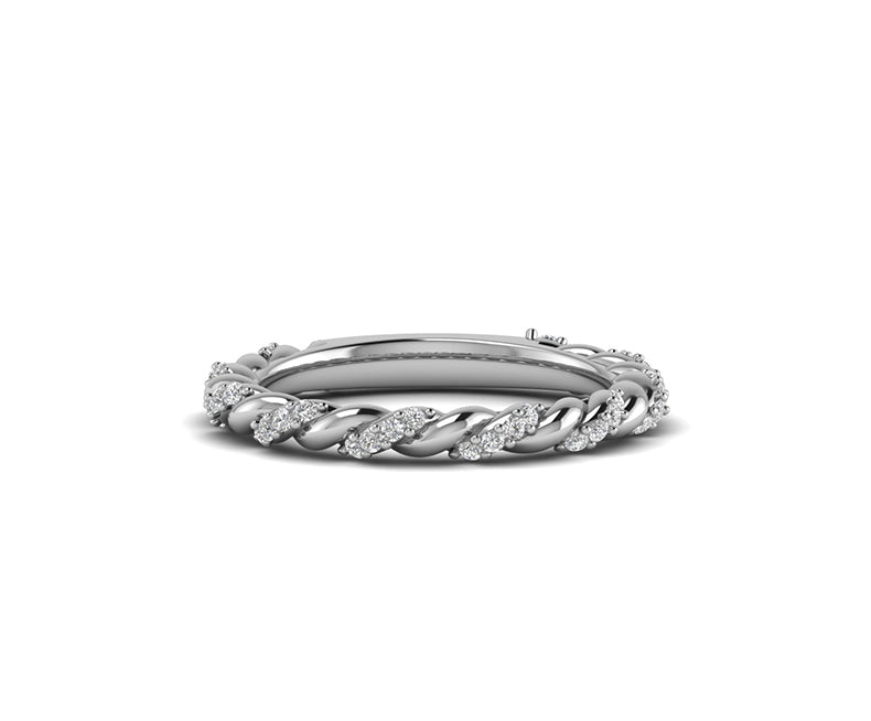 Twisted Silver and Gold Braided Ring