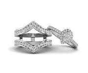 Moissanite Enhancer Ring, Ring wraps, Wedding Ring Enhancers, Ring Enhancer white gold, Pear Halo Engagement Ring, Solitaire Ring Enhancer