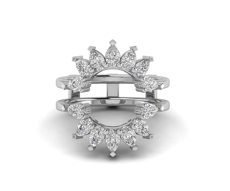 Curved Ring Jacket For Engagement Ring