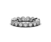 Round Cut Full Eternity Vintage Wedding Band