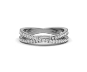 A Criss Cross Minimalist Wedding Ring