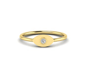 Evil Eye Stacking Ring: Dainty Minimalist Moissanite Ring in Silver and Solid Gold for Women