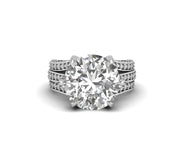 10.50 Tcw Large Round Cut Cocktail Engagement Ring
