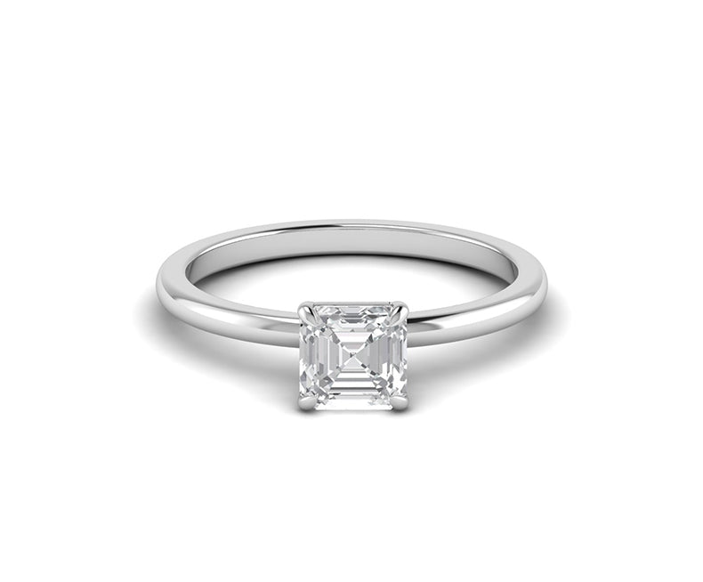 Asscher Cut Solitaire Promise Ring