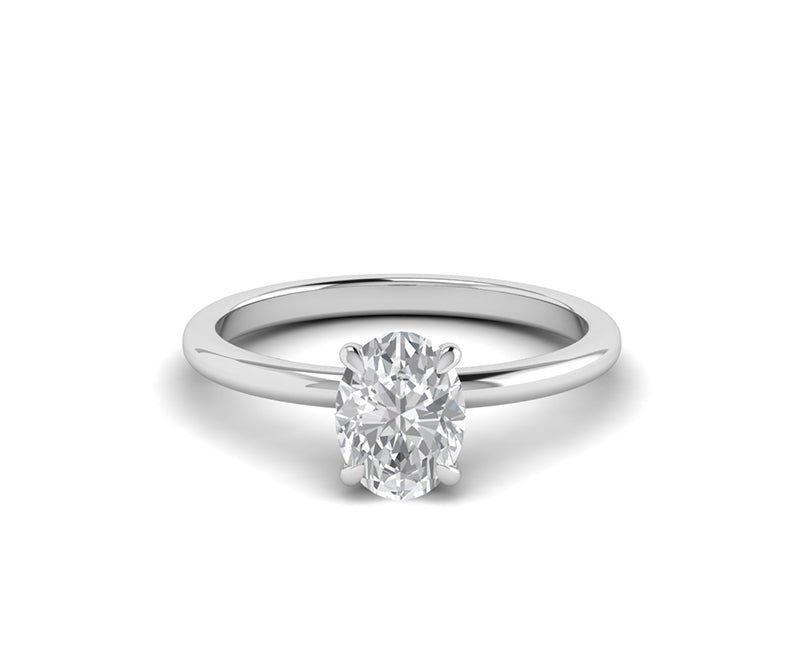 1.5 Carat Oval Cut Solitaire Engagement Ring For Women